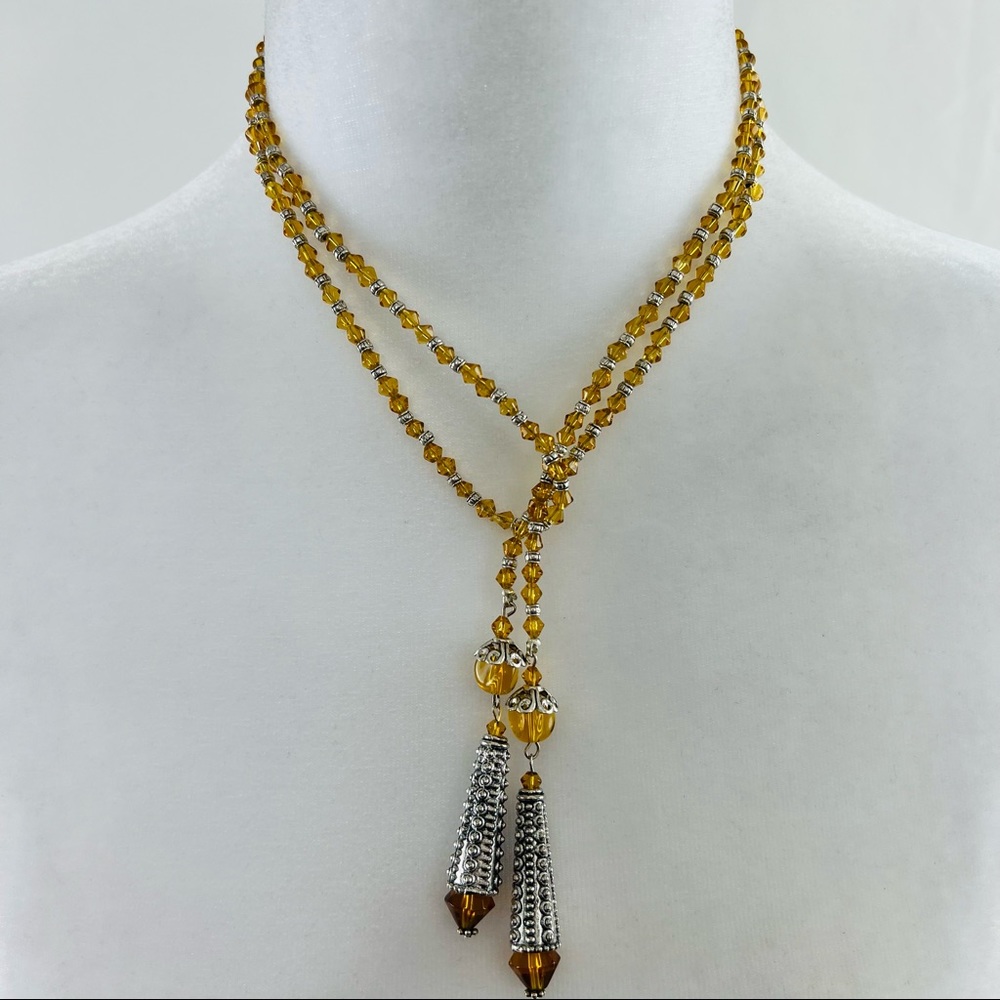 Handmade Beaded Necklace-Can be worn different ways
